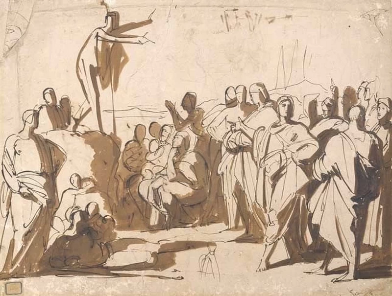 Studio per il Battista che predica